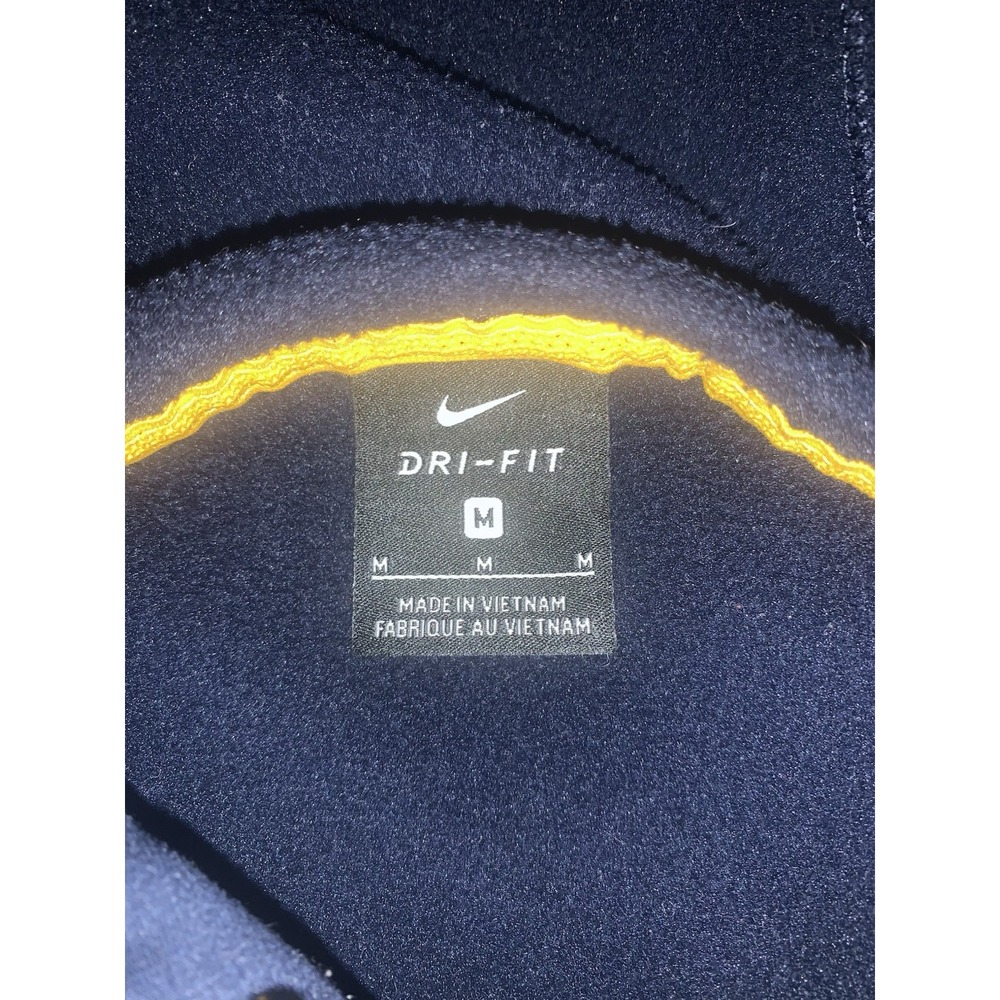 Nike Dri Fit West Virginia Mountaineers Hoodie Men's Size Medium Blue Sweatshirt - Picture 5 of 12